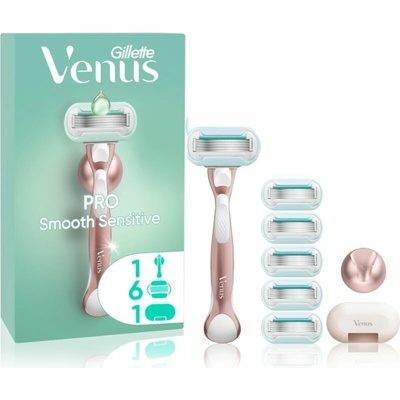 Gillette Venus dámský holicí strojek 1 ks + náhradní břity 6 ks + ochranný kryt 1 ks + držák do sprchy 1 ks