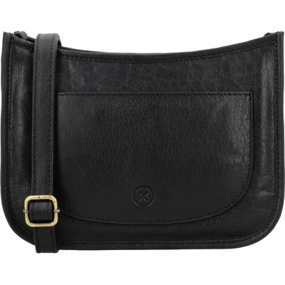 Čierna kožená crossbody kabelka „Francesca“