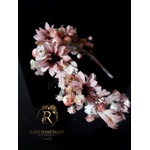 Radi handmade Дизайнерска диадема с розови маргаритки (579)