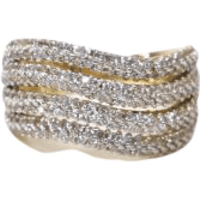 Pattic prsten ze žlutého zlata a zirkony Z431001