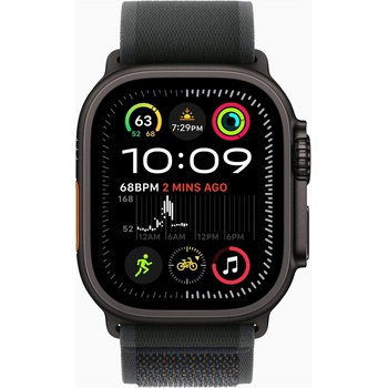Apple Watch Ultra 2 49 mm čierny titán s čiernym trailovým ťahom M/L MX4V3CS/A