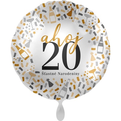 Premioloon Балон от фолио - Здравейте 20, Честит рожден ден