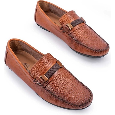 Alexander garcia Мъжки мокасини от естествена кожа - Кафяви 20230321137 (381635_Кафяво)