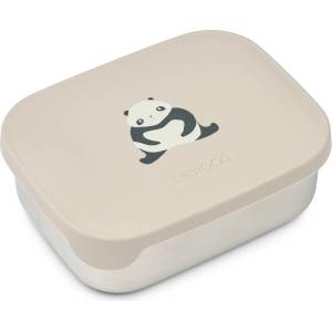 LIEWOOD Детски контейнер за храна Liewood Kid's Arthur Printed Lunchbox Food storage - Panda / SandY/Dark Grey - размер 5, 5 x 13 x 17 cm (532-3368-0411)