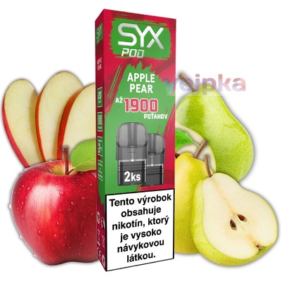 SYX Bar POD cartridge Apple Pear 20 mg 2ks