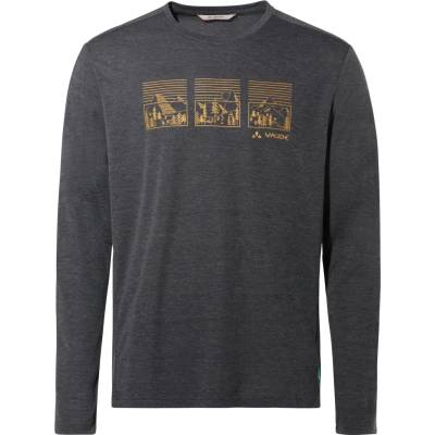 VAUDE Мъжка блуза с дълъг ръкав Vaude Rosemoor L/S T-Shirt III Longsleeve - Black / Savanna - размер XL (216-0236-0814)