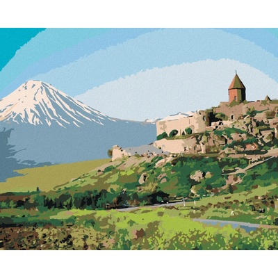 zuty Malování podle čísel Starý hrad 50 x 40 cm vypnuté plátno na rám