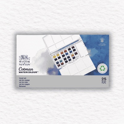 Winsor & Newton Cotman akvarelová sada Travel Set 24 polpanvičiek