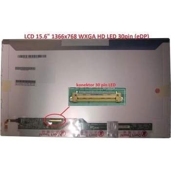 B156XW02 V.5 LCD 15.6" 1366x768 WXGA HD LED 30pin (eDP) display displej matný povrch