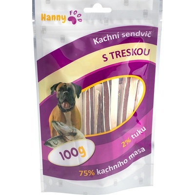 Hanny Food kachní sendvič s treskou 100 g