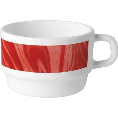 Bormioli Rocco Šálka ​​na kávu Careware červená 12 x 220 ml