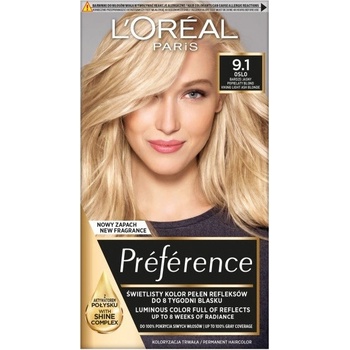 L'Oréal Préférence 9.1 Oslo Velmi světlá popelavá blond