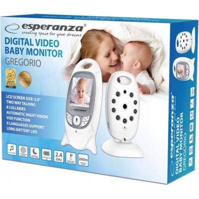 Esperanza Gregorio digitální elektronická video chůvička LCD, bílá (06430643)