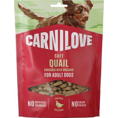 CARNILOVE Pamlsek Soft pro dospělé psy křepelka s oreganem 200 g