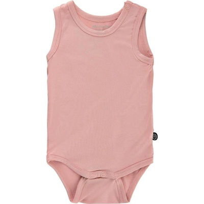 Dětské body bez rukávu z bambusu růžové Misty Rose MINYMO