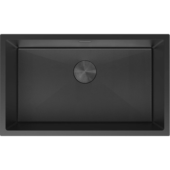 Mexen Trixo стоманена мивка с 1 отделение 750 x 440 мм, черна HC - 6415751000-70HC (6415751000-70HC)