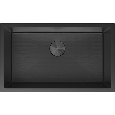 Mexen Trixo стоманена мивка с 1 отделение 750 x 440 мм, черна HC - 6415751000-70HC (6415751000-70HC)