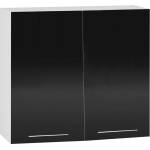 Bogdan Furniture Europe Горен шкаф В80/72-Е20, черен гланц - bogdanmebel