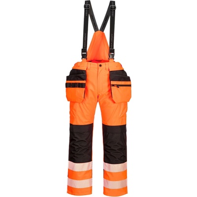 Portwest PW356 nohavice na traky PW3 Hi Vis Žltá čierna
