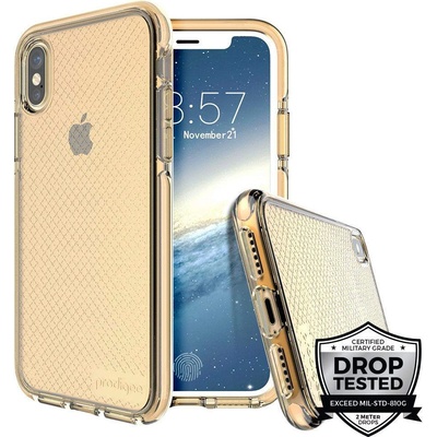 Prodigee Safetee Case - хибриден кейс с висока степен на защита за iPhone XS, iPhone X (златист)