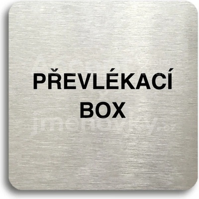 ACCEPT Piktogram převlékací box - stříbrná tabulka - černý tisk bez rámečku
