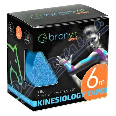 BronVit Sport Kinesio Tape classic modrá 5cm x 6m