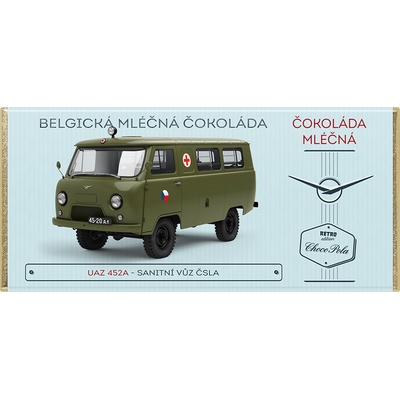CHOCO POLA UAZ 452A sanitní vůz ČSLA mléčná 100 g