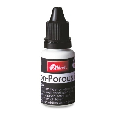 Shiny Razítková barva speciální neporézní Non-Porous Ink černá 15 ml – Zbozi.Blesk.cz