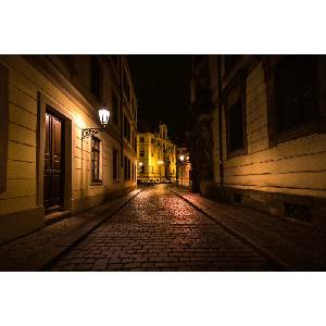 DIMEX ART Флизелинов фототапет нощна алея в прага 375 x 250 см