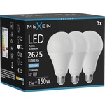 Mexen Nova 3x LED крушка E27, A95, 25W, Студен - 6500K, 2625 lm - L100-E27-2565-01x03 (L100-E27-2565-01x03)
