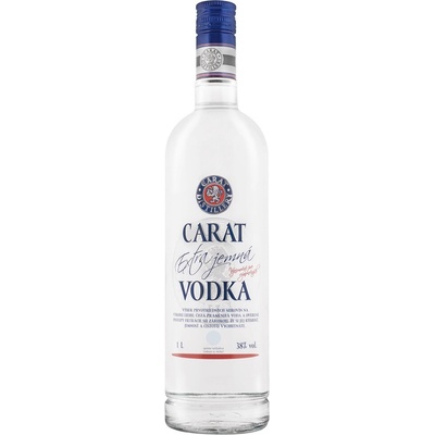 Carat extra jemná vodka 38% 1 l (čistá fľaša)