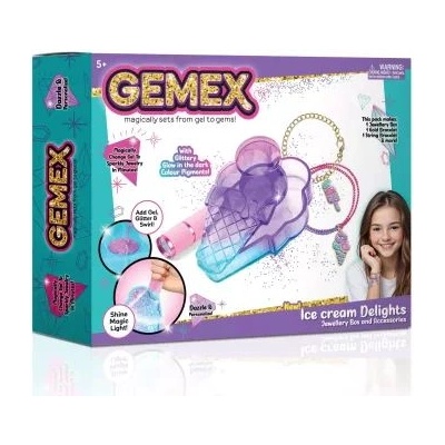 KIDSGRO Gemex: Комплект за изработка на бижута от гел със скъпоценни камъни за сладолед
