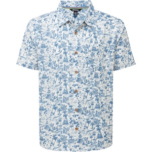 Sherpa Мъжка риза с копчета Sherpa Ravi S/S Shirt - Katha White / Blue - размер XL (033-3235-0114)