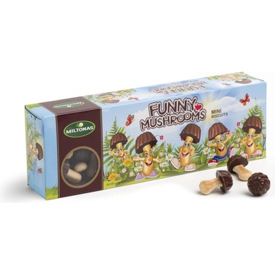 Miltonas Hříbečky z mléčné čokoládové polevy a sušenky 170 g