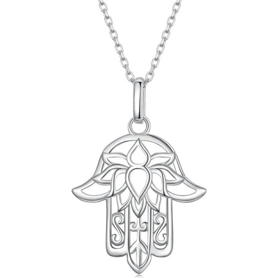 Olivie Strieborný náhrdelník hamsa 7365