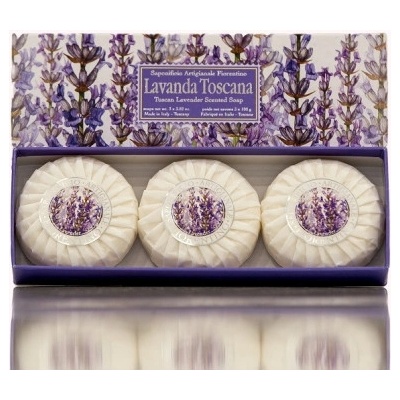 SA Fiorentino toskánska levanduľa prírodné rastlinné tuhé mydlo 3 x 100 g