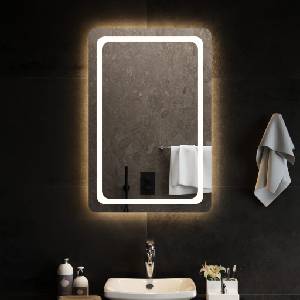 vidaXL LED огледало за баня, 60x90 см (3154099)