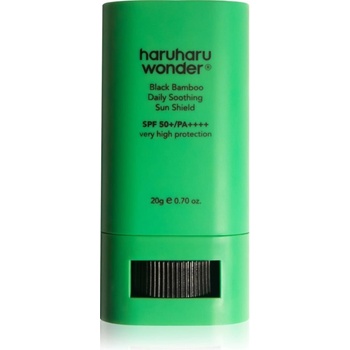 Haruharu Wonder Black Bamboo Daily Soothing Sun Shield слънцезащитен крем в стик с успокояващ ефект SPF 50+ 20 гр