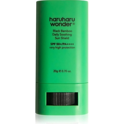 haruharu wonder Black Bamboo Daily Soothing Sun Shield слънцезащитен крем в стик с успокояващ ефект SPF 50+ 20 гр