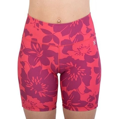 Hurley Stable Biker Short Funkční a stylové krátké legíny květinovým vzorem růžové