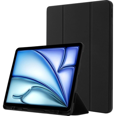 Protemio 76491 LEATHER Zaklápací kryt Apple iPad Air 11 2024 čierny