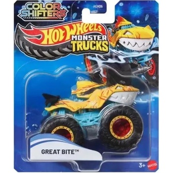 Mattel Hot Wheels: Monster Trucks сменящи цвета коли - Great Bite (JHY95)