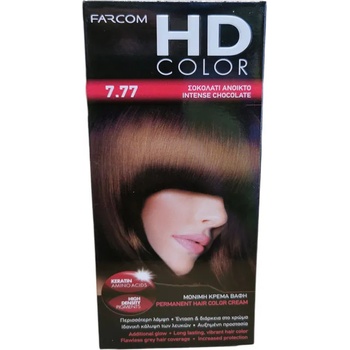 FARCOM HD color, Боя за коса, Номер 7.77, Интензивен шоколад