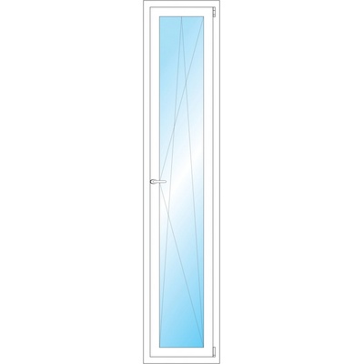 OKNA HNED Plastové okno 46x218 cm bílé otevíravé a sklopné pravé