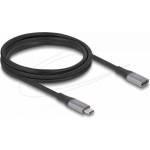 Delock Удължителен кабел USB-C, 40 Gbps, PD 240W, 2 м, сив (DELOCK-81202) - megamag