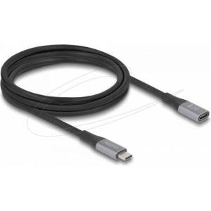 Delock Удължителен кабел USB-C, 40 Gbps, PD 240W, 2 м, сив (DELOCK-81202) - megamag