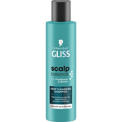 Schwarzkopf Gliss Scalp Balance hloubkově čisticí šampon na vlasy a pokožku hlavy 200 ml