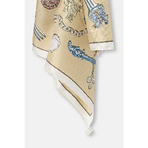 Tory Burch шалче дамско от коприна Rattles (184106)