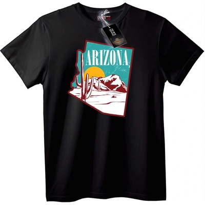 NOONEBRAND Тениска Arizona Desert State - 7XL, Black