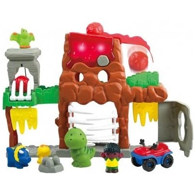 Teddies Комплект приключенски свят на динозаврите с аксесоари пластмаса на батерии със звук, светлина